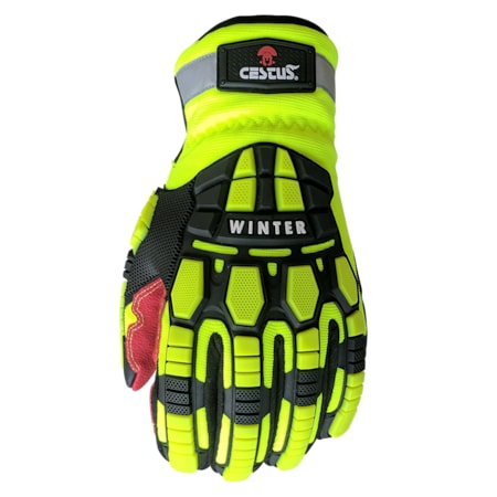 Cestus ANSI Cut A9 Winter Impact Gloves, Waterproof, Insulated, L 5207-L